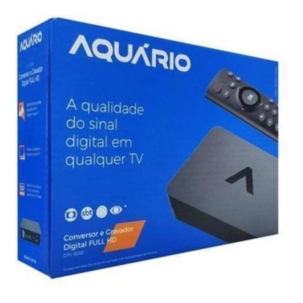Conversor E Gravador Digital Dtv-9000 Aquário Hdmi E Usb Central de Mídias em Oferta na Shopee