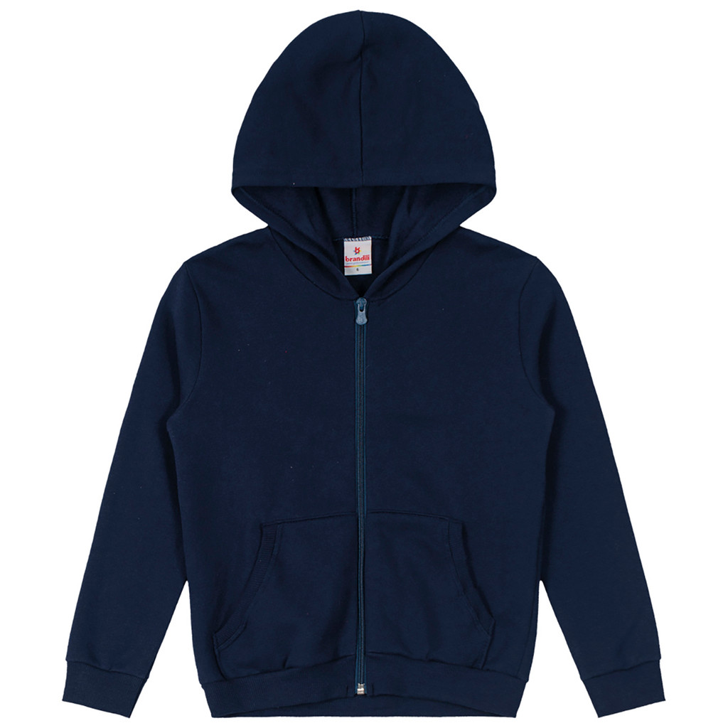 Jaqueta infantil menino em moletom Brandili Azul - Baby & Kids Fashion