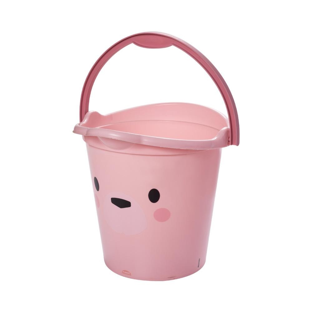 Balde 8 L Lavanderia Enxoval Bear Rosa Plasútil em Oferta na Shopee
