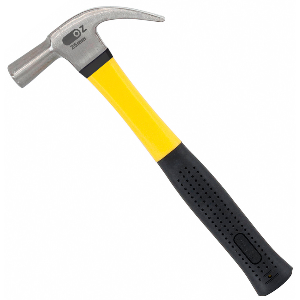 Martelo Carpinteiro 25mm Unha Profissional Cabo Emborrachado - Home & Living