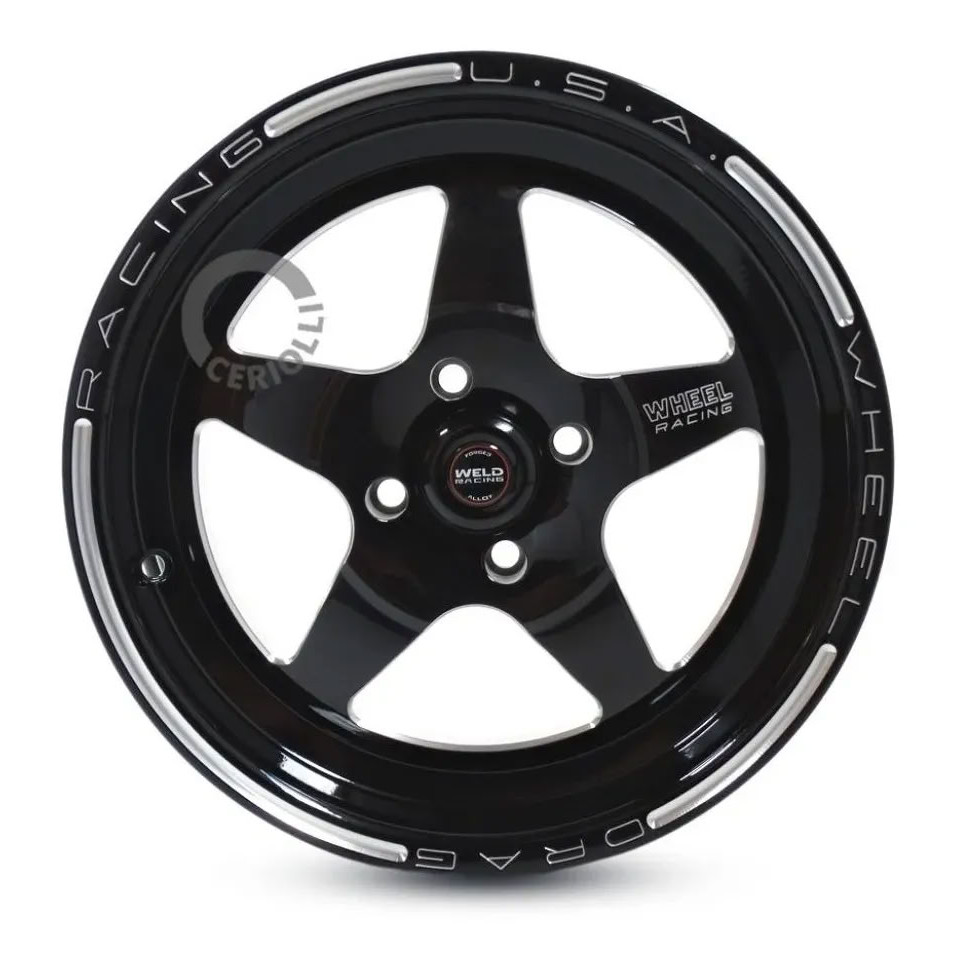 Kit 2 Rodas Weld Rts Aro 15 Tala 7 4x100 Black Racing Magnum Bicos de Brinde Envio Imediato C65
