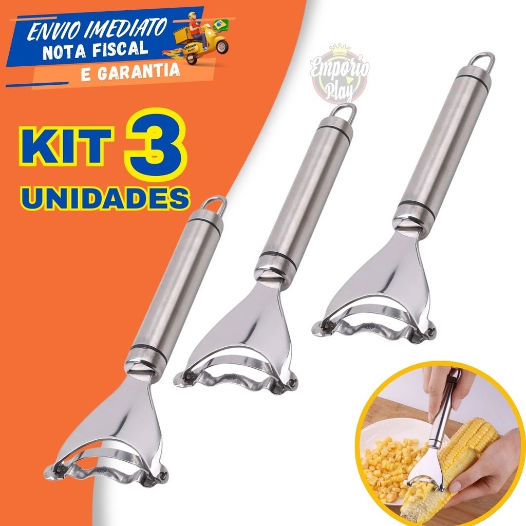 Kit Cortadores De Milho Verde Profissional Em Aço Inox Debulhador em Oferta na Shopee