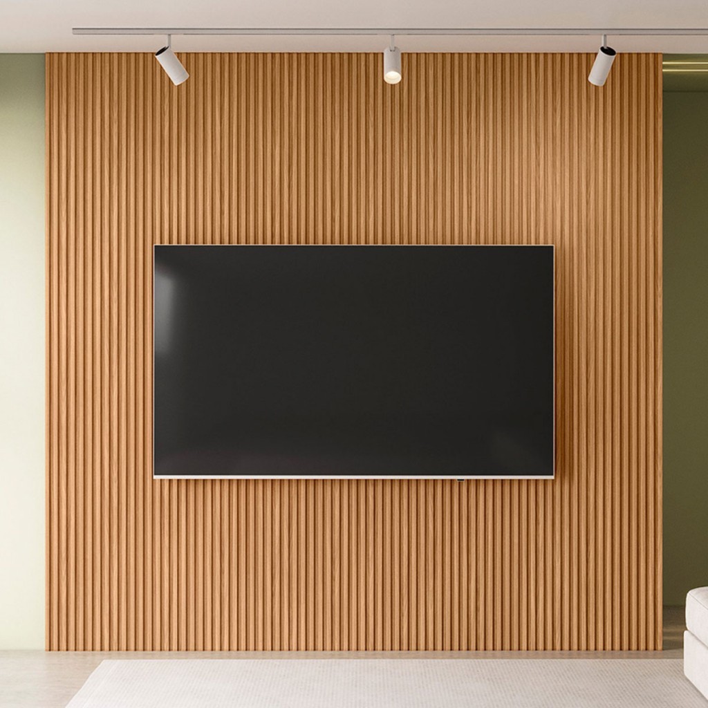 Painel para TV Até 90 Polegadas Arconte Ripado 100% Mdf Nature Fosco 8100 - Pnr Móveis em Oferta na Shopee