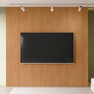 Painel para TV Até 90 Polegadas Arconte Ripado 100% Mdf Nature Fosco 8100 - Pnr Móveis em Oferta na Shopee