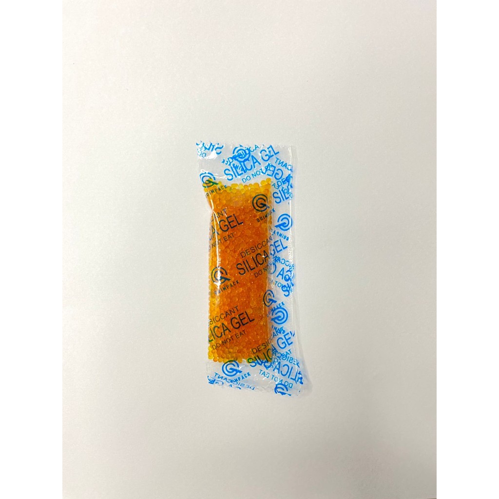 Sílica Gel laranja 1 a 3mm sachê em Filme BOPP 10g QUIMPACK - c/100