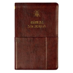 Bíblia Sagrada ACF | Slim | Luxo Marrom | Com Bolso