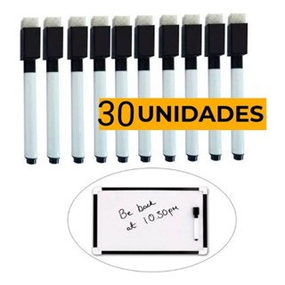 30 Canetas Para Quadro Branco Com Apagador e Imã- Tinta Preta Ou Colorida em Oferta na Shopee