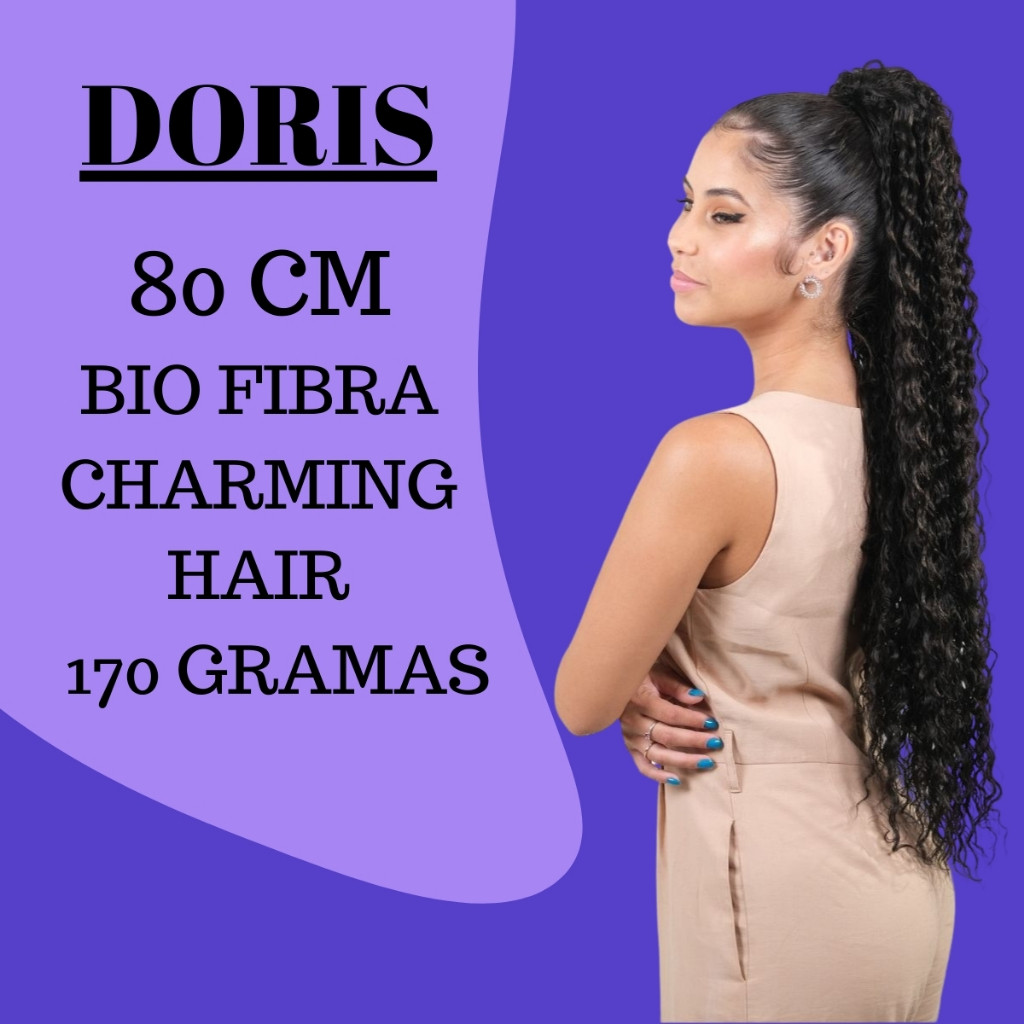 Apliques Rabo de Cavalo Cacheado Doris 80cm - Elsie 70cm - Grace 70cm - Liso 80cm Bio Fibra/Orgânico
