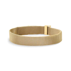 Pulseira Magnética de Malha de Aço Inoxidável Dourada
