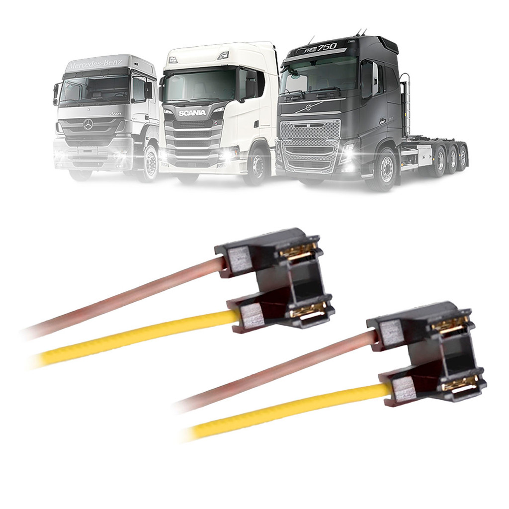 Kit 2x Soquete Chicote Para Caminhão Lâmpada H7 Alto Baixo Encaixe Tipo Plug Farol Universal