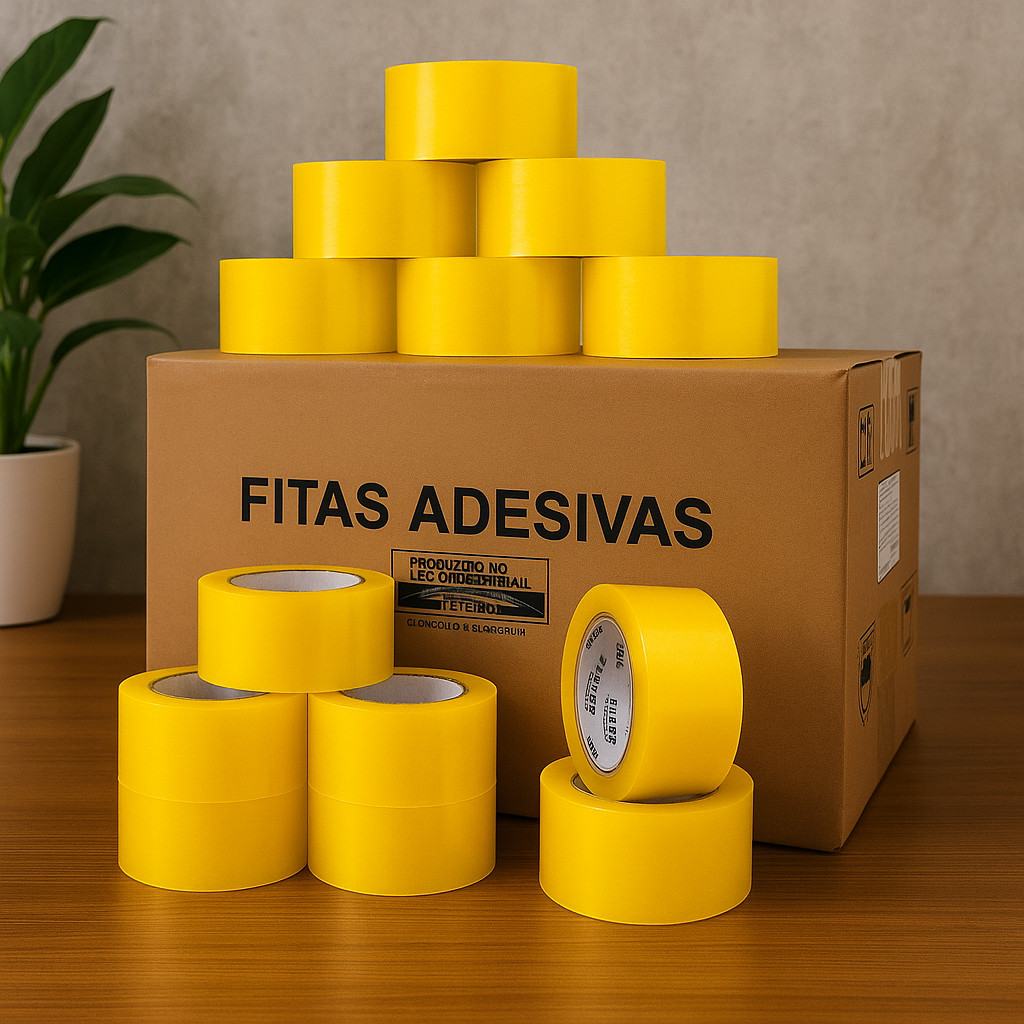 100 Rolo de 100m de Fita Transparente para Selagem de Pacotes