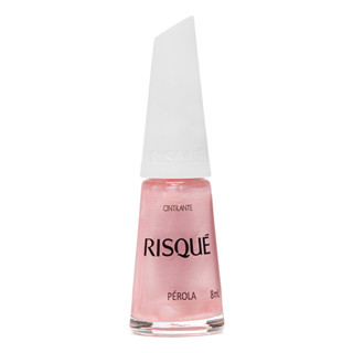 Esmalte Risqué Rosa Cintilante Pérola 8ml em Oferta na Shopee