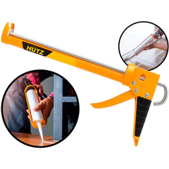 Aplicador De Silicone Tubo Cola Selantes Pistola Manual Profissional Aço Carbono Hutz