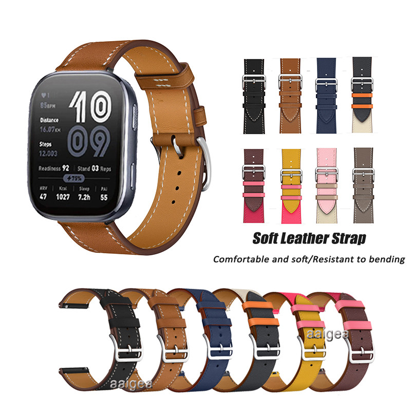 Pulseira De Couro Elegante De 22 Mm Para Huami Amazfit Bip 6 / Bip5 em Oferta na Shopee