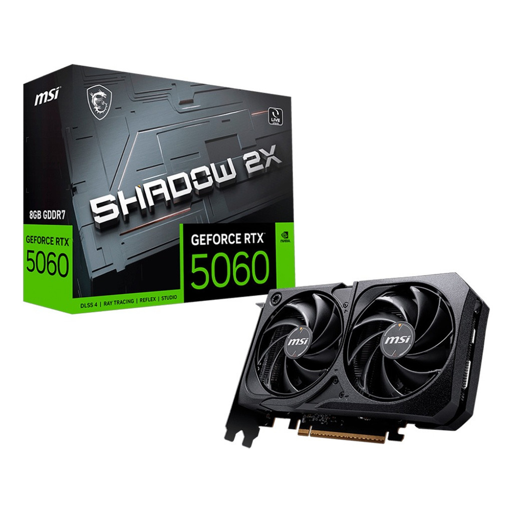 Placa de Vídeo MSI RTX 5060 8GB GDDR7 128 Bits Shadow 2x OC 912-V537-037 em Oferta na Shopee