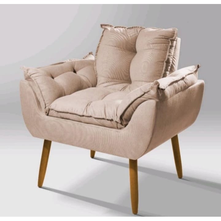 Poltrona Decorativa para Sala de Estar Opala - Leo Decor