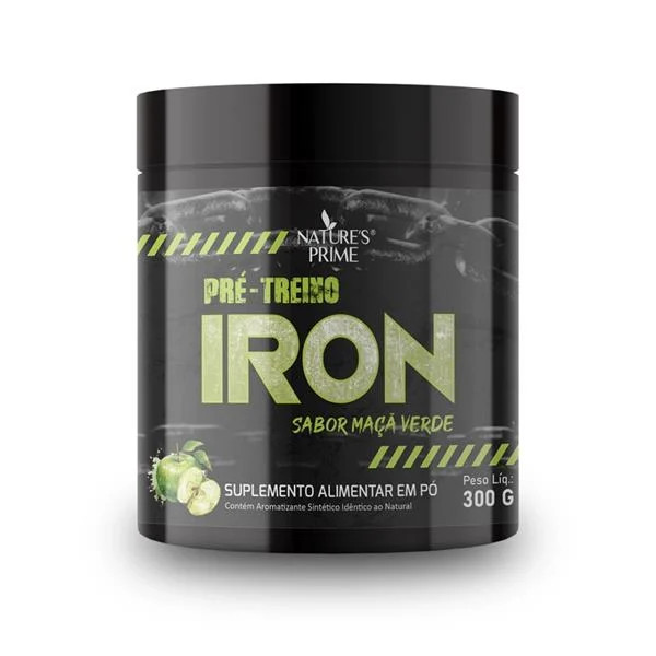 Pré- Treino Iron - 300 gramas - Sabor Maçã Verde