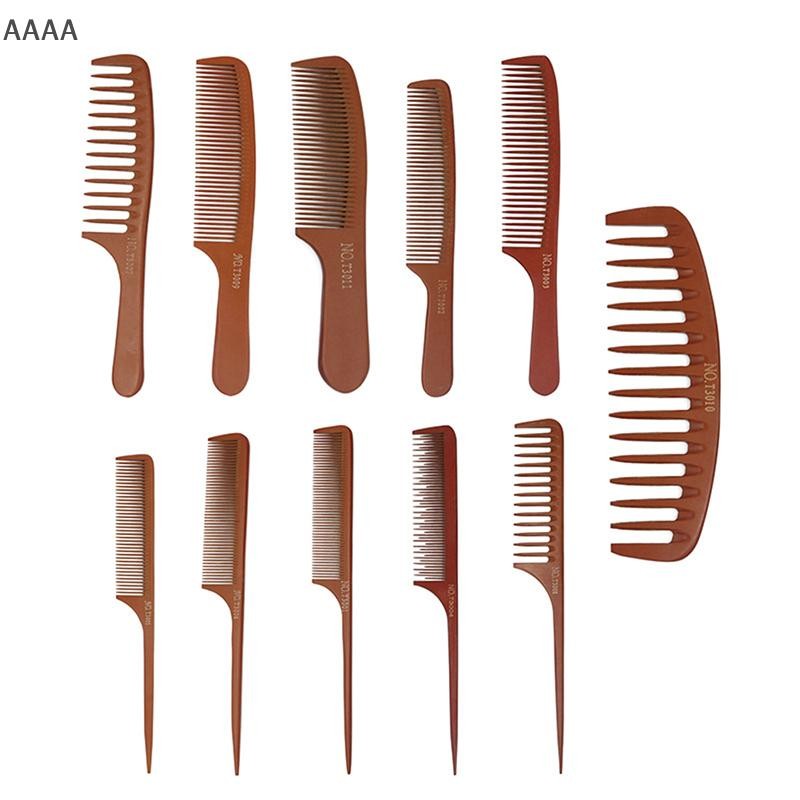 kaciiy 1PC Pentes De Madeira Salão De Beleza Anti-Estático Emaranhado Pente De Separação Escova De Cabelo Cuidados Com O
