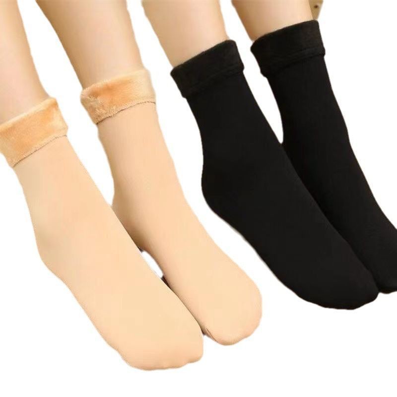 Kit 1 - 4  Pares Nova Meia Aveludada Térmica Flanelada Inverno  tamanho único e unissex