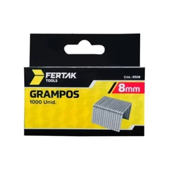 GRAMPO RETO P/ GRAMPEADOR 8MM(CX C/1000) FERTAK