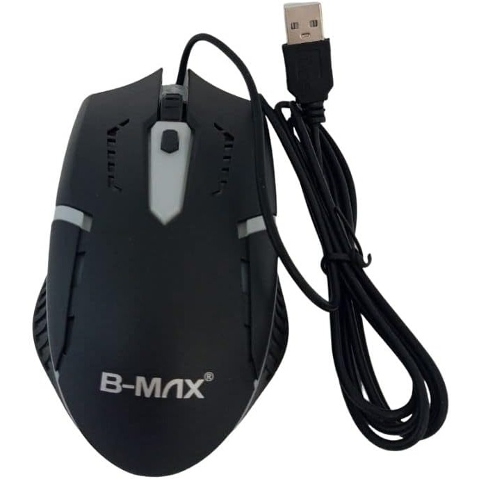 B-Max Mouse Gamer USB Led RGB 3200 Dpi Óptico Preto