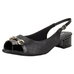 Peep Toe Feminino Salto Grosso Piccadilly 114157