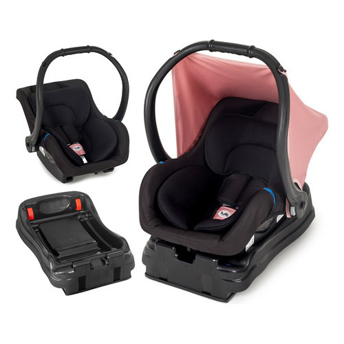 Bebê Conforto Com Base Ello Cadeirinha Kit Tutti Baby Rosa