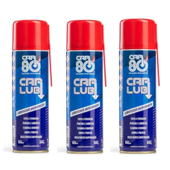 Kit 3 Car Lub Desengripante Car 80 Spray 300ml - Econômico Lubrificante Antiferrugem Multiuso