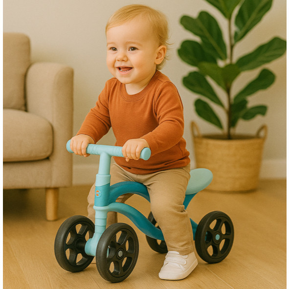Bicicleta Infantil Sem Pedal coordenação motora com 4 Rodas 12 Meses Equilíbrio Diversão Crianças