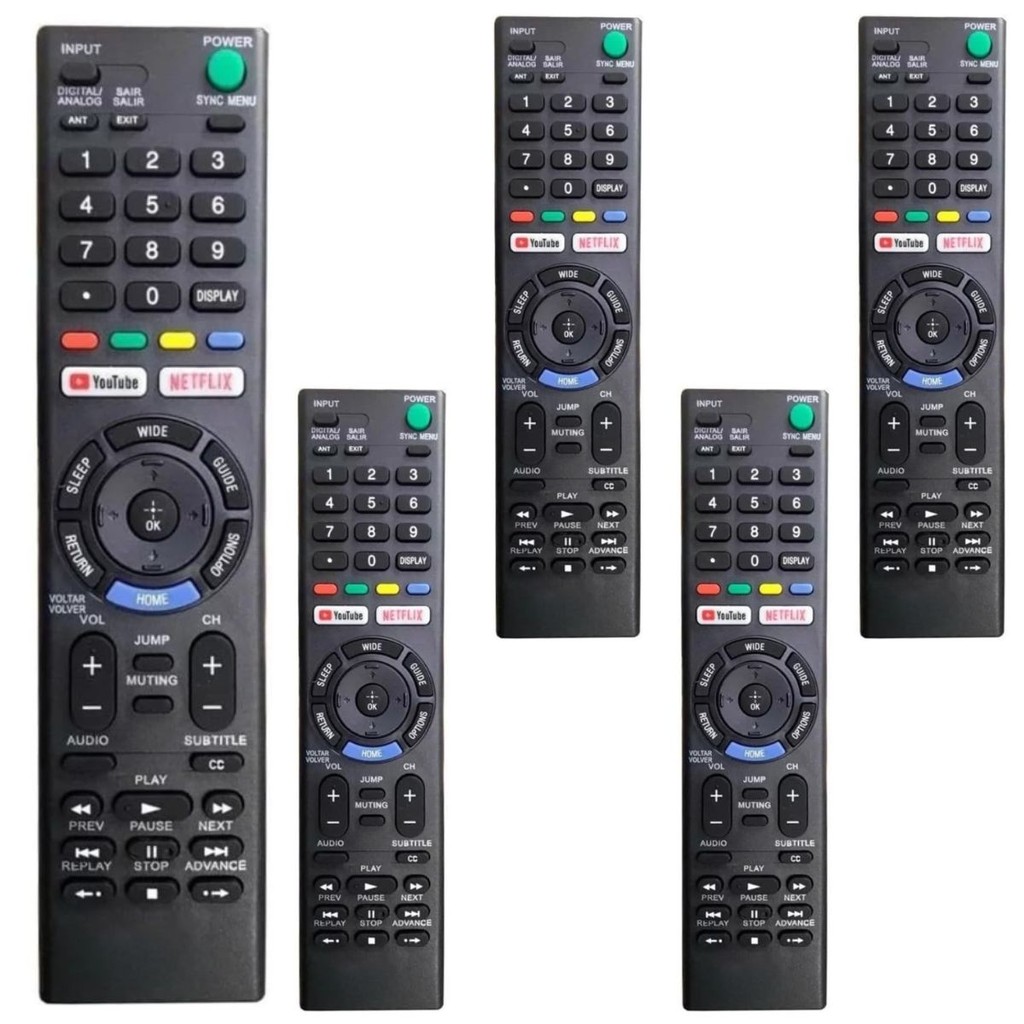 2 Controle Compatível Tv Sony Rmt-tx300b Youtube Netflix - Miniatura 2