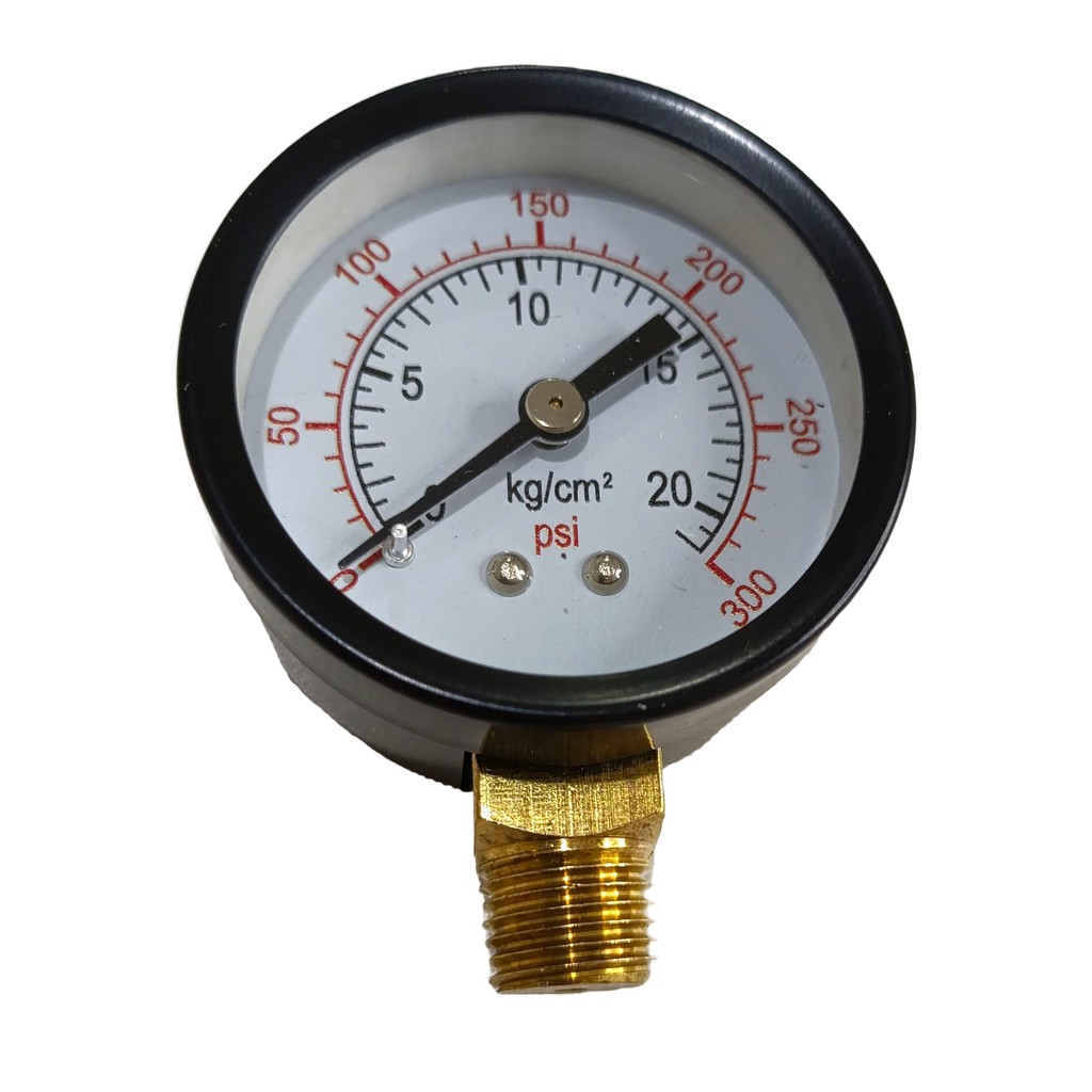 MANOMETRO VERTICAL 1/4" 300 PSI 50MM - COMPRESSOR