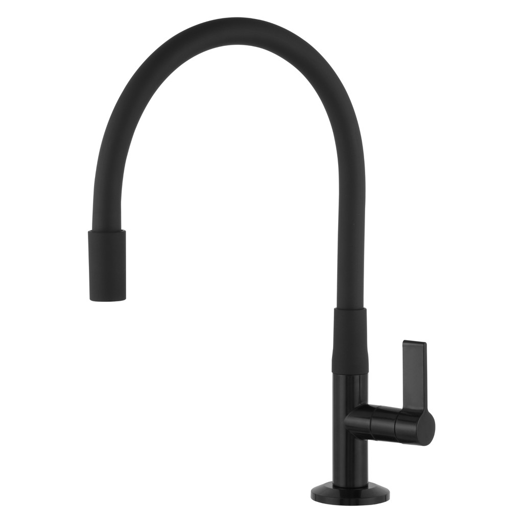 Torneira Gourmet de Cozinha Bancada Flexível Mesa Preta Black