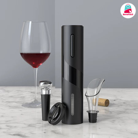 Abridor De Vinho Elétrico Automático Saca Rolha A Pilha Utilidade Doméstica Presente