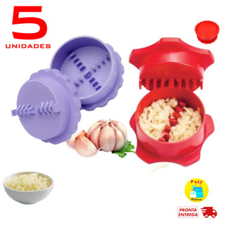 Kit 1 a 5 Triturador de alho manual super prático picador tempero