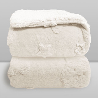 Cobertor Bebê Plush com Sherpa 0,90 x 1,10 Urso Branco em Oferta na Shopee