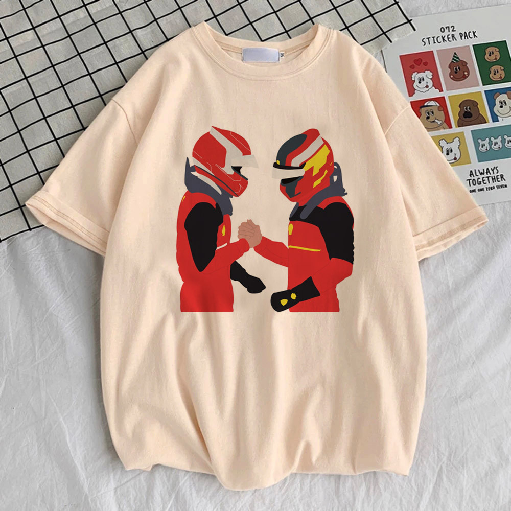 Camiseta Carlos Sainz Camiseta Feminina Roupas Coreanas Respirável Grunge Punk Gráfico kawaii streetwear Confortável 80s