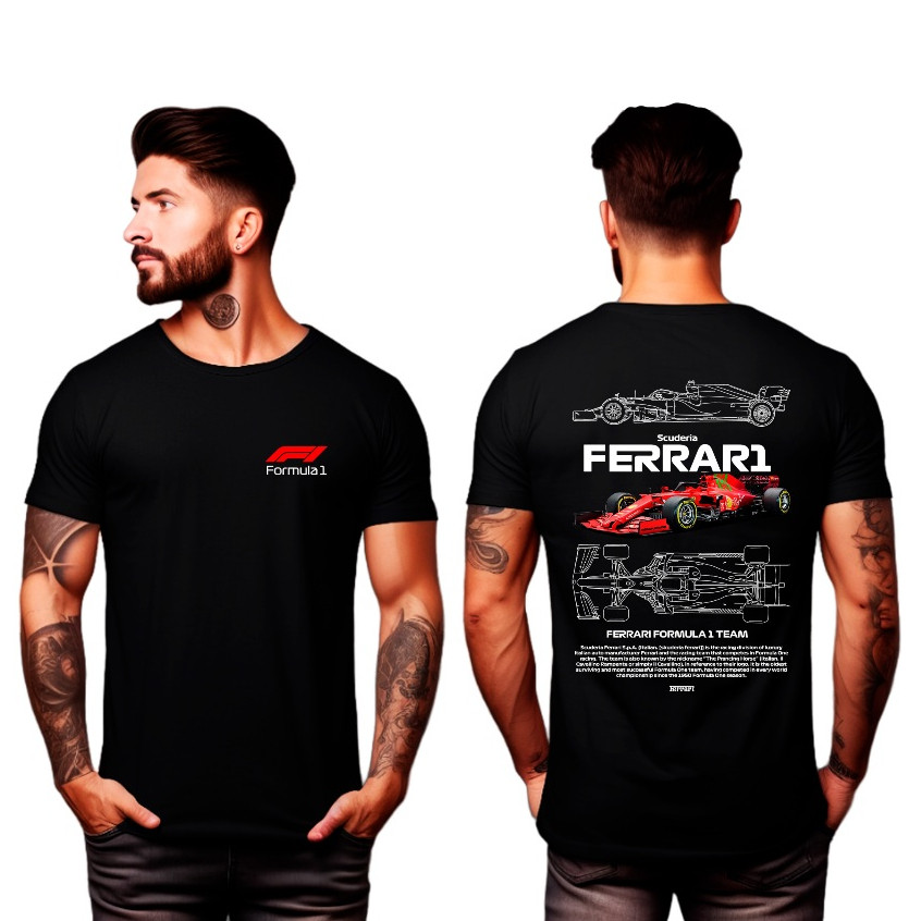 Camiseta Scuderia Ferrari Fórmula 1 100% Algodão