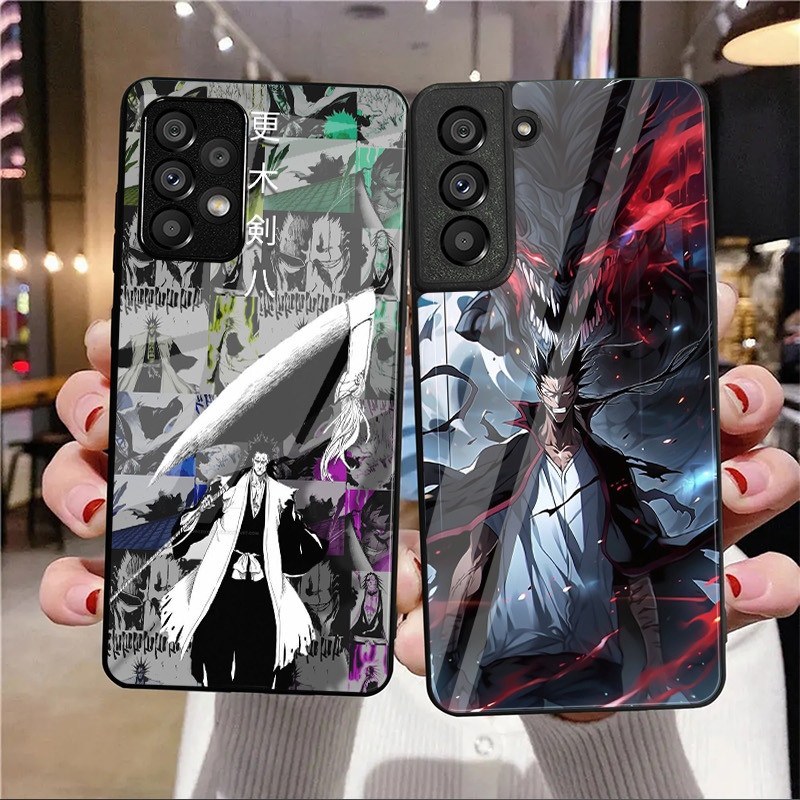 Bleach Zaraki Kenpachi 04 Capa De Telefone De Vidro Para Samsung Galaxy A14 A16 A30 A22 A32 A33 A34 A40 A42 A55 4G A52 A