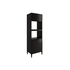 Torre Quente de Cozinha Paneleiro Alpha 2511 c/ 2 Fornos 3 Portas 70cm Preto - Carraro