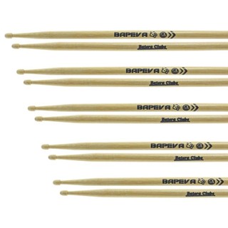 Kit de Baquetas 5A Batera Clube Kit com 5 Pares em Bapeva Padrão 5A excelente durabilidade e densida