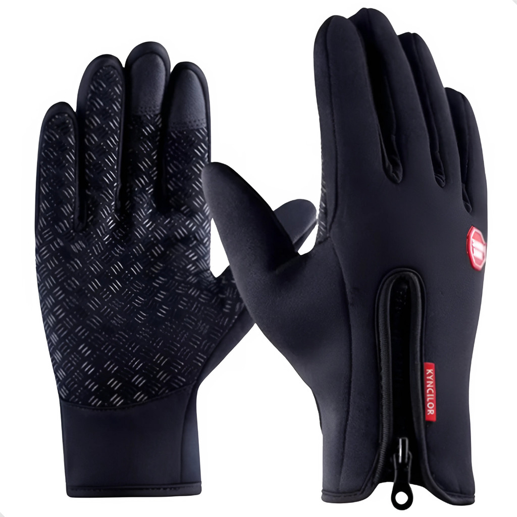 Luva Impermeável Moto Bike Térmica Touch Touchscreen Antiderrapante Proteção Chuva Inverno...