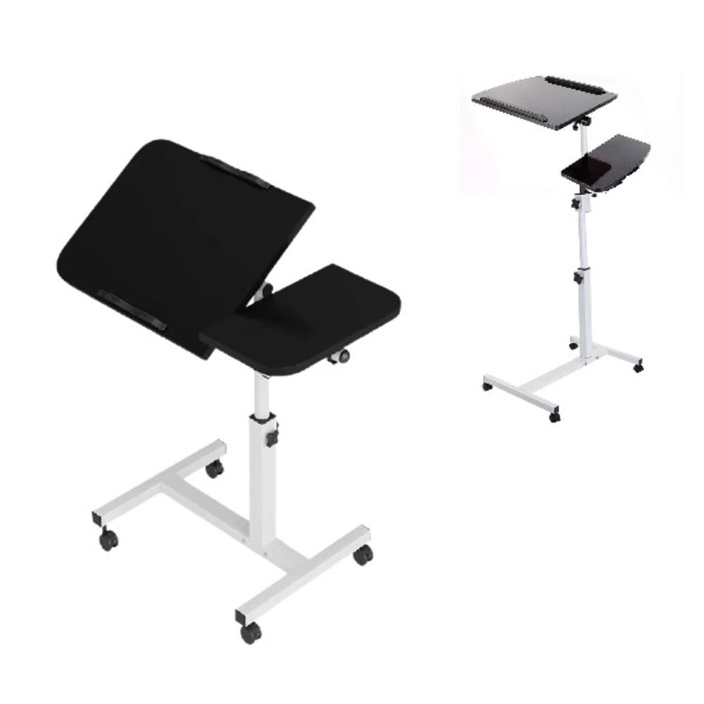 MESA NOTEBOOK COMPUTADOR JANTAR COM RODINHAS ESCRIVANINHA ALTURA AJUSTAVEL CARRINHO MULTIFUNCIONAL CAMA SALA PRETO