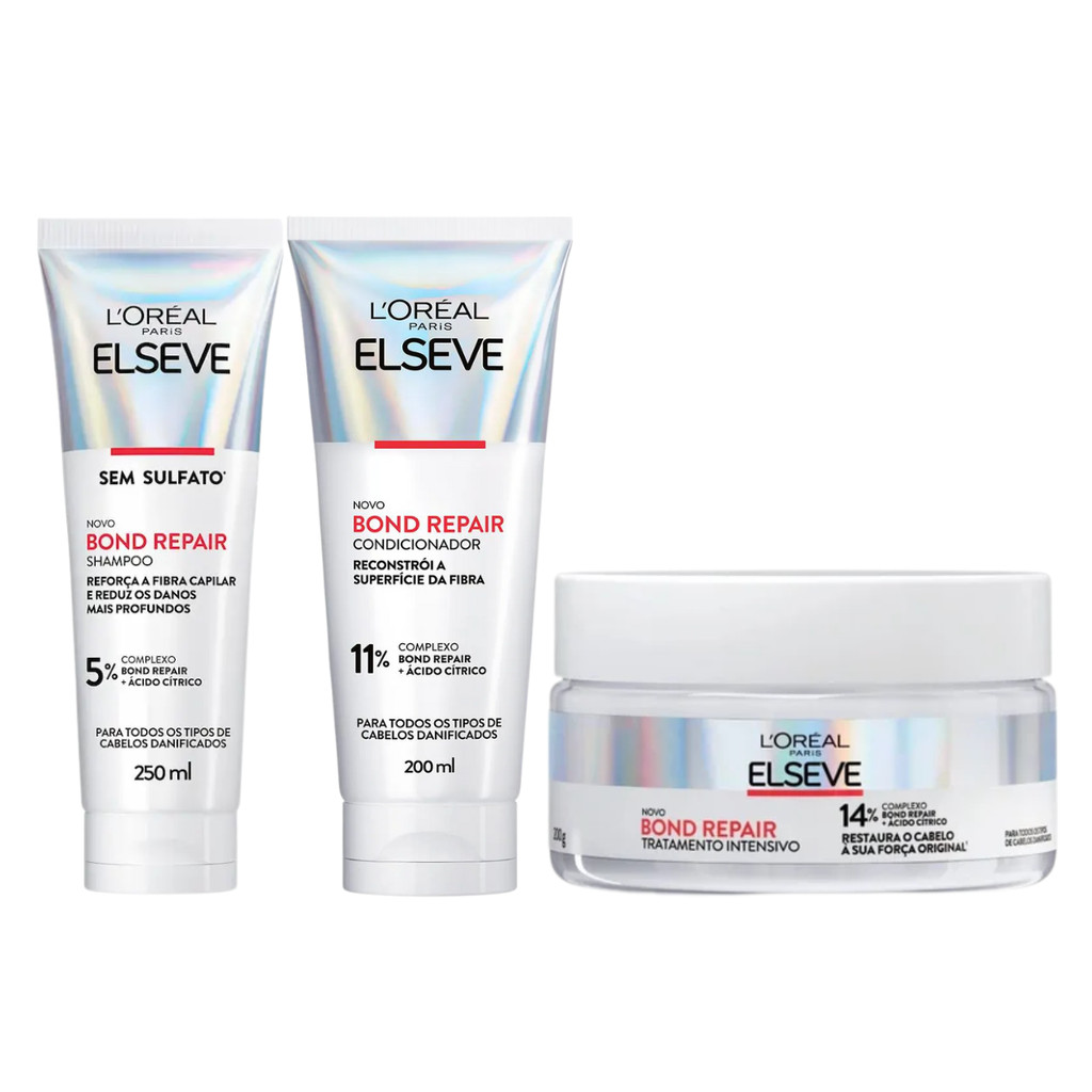 Kit L'oreal Paris Bond Repair Sh + Cond + Masc