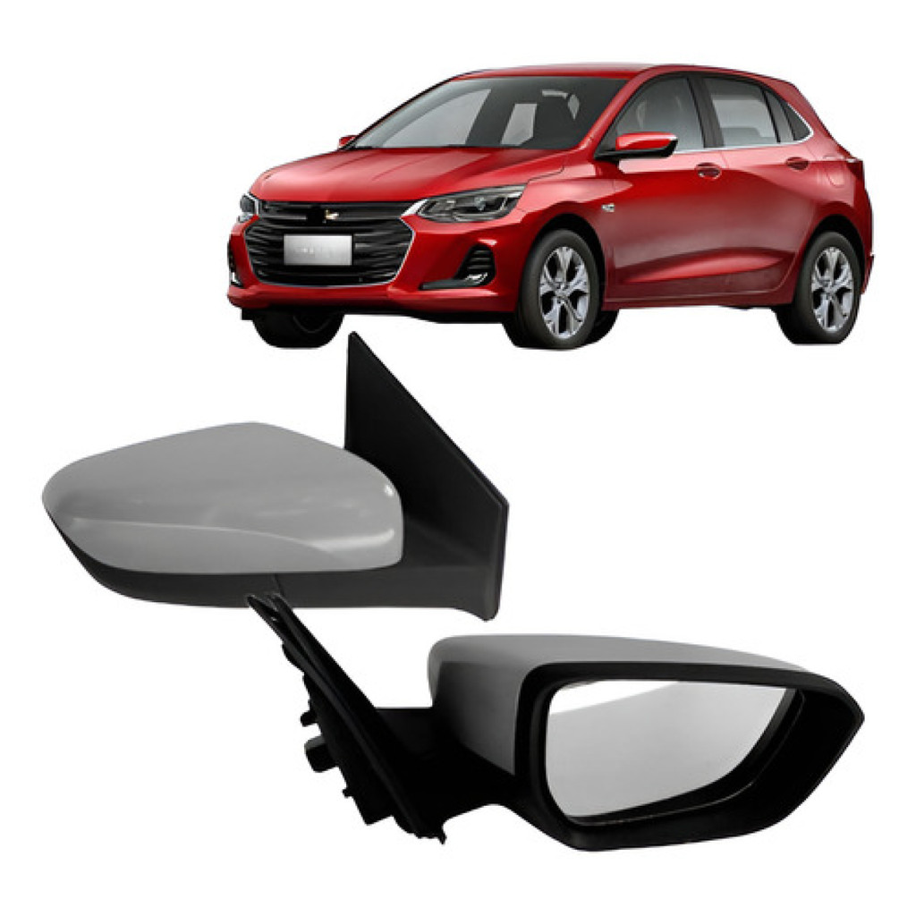 Par de Retrovisores Com Controle E Capa Primer GM Chevrolet Onix 2020 2021 2022 peça retrovisor referencia de mercado.