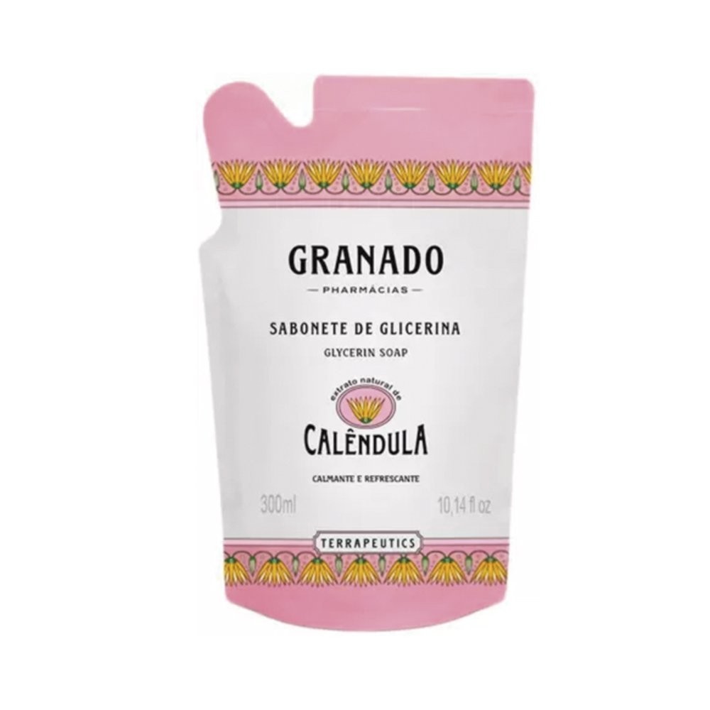 Sabonete Líquido Granado Terrapeutics Calendula Refil com 300mL em Oferta na Shopee