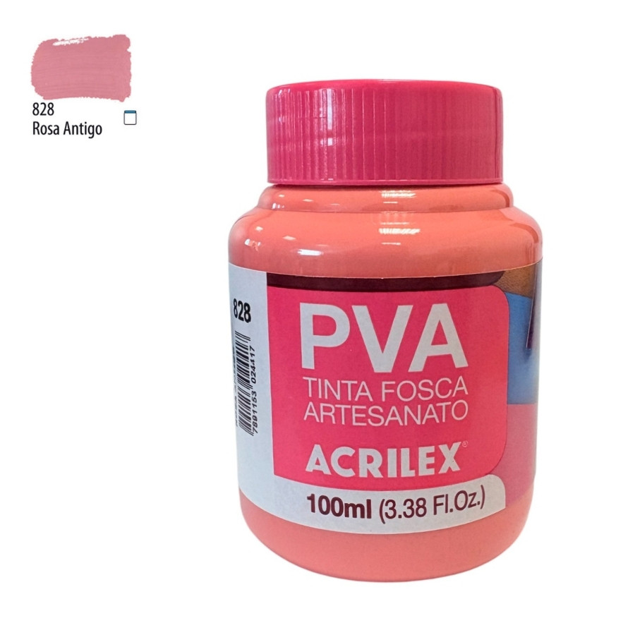 Tinta Fosca Artesanato PVA 100ml - Rosa Antigo - 1 unidade - Acrilex - Rizzo em Oferta na Shopee