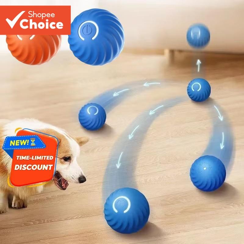 Brinquedo Para Cães Bola De Rolamento Inteligente Brinquedos Automáticos Treinamento De Fi...