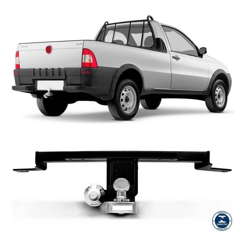 Engate  Reboque Fiat Strada 1996/2013 Carga 450Kg fixação ORIGINAL