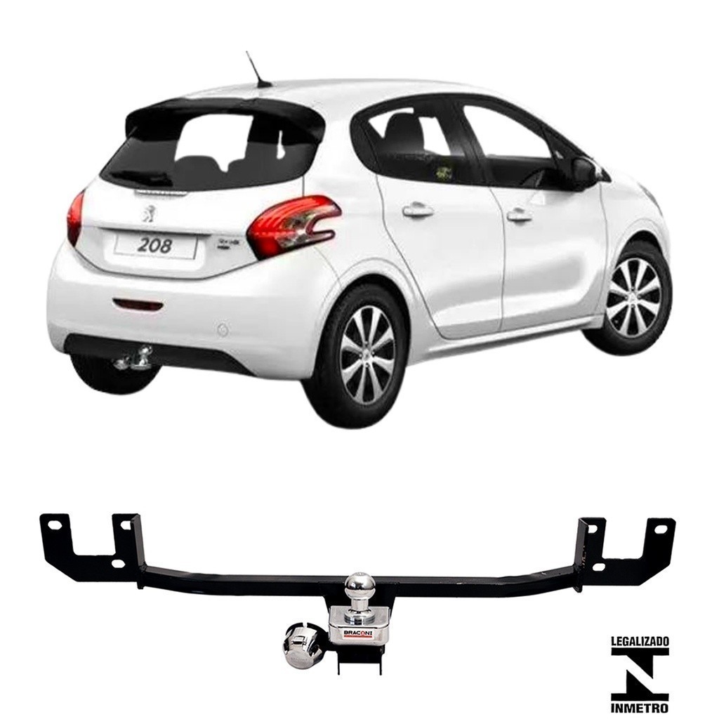 Engate Reboque Rabicho Fixo Peugeot 208 2013 a 2022 450Kg tOP