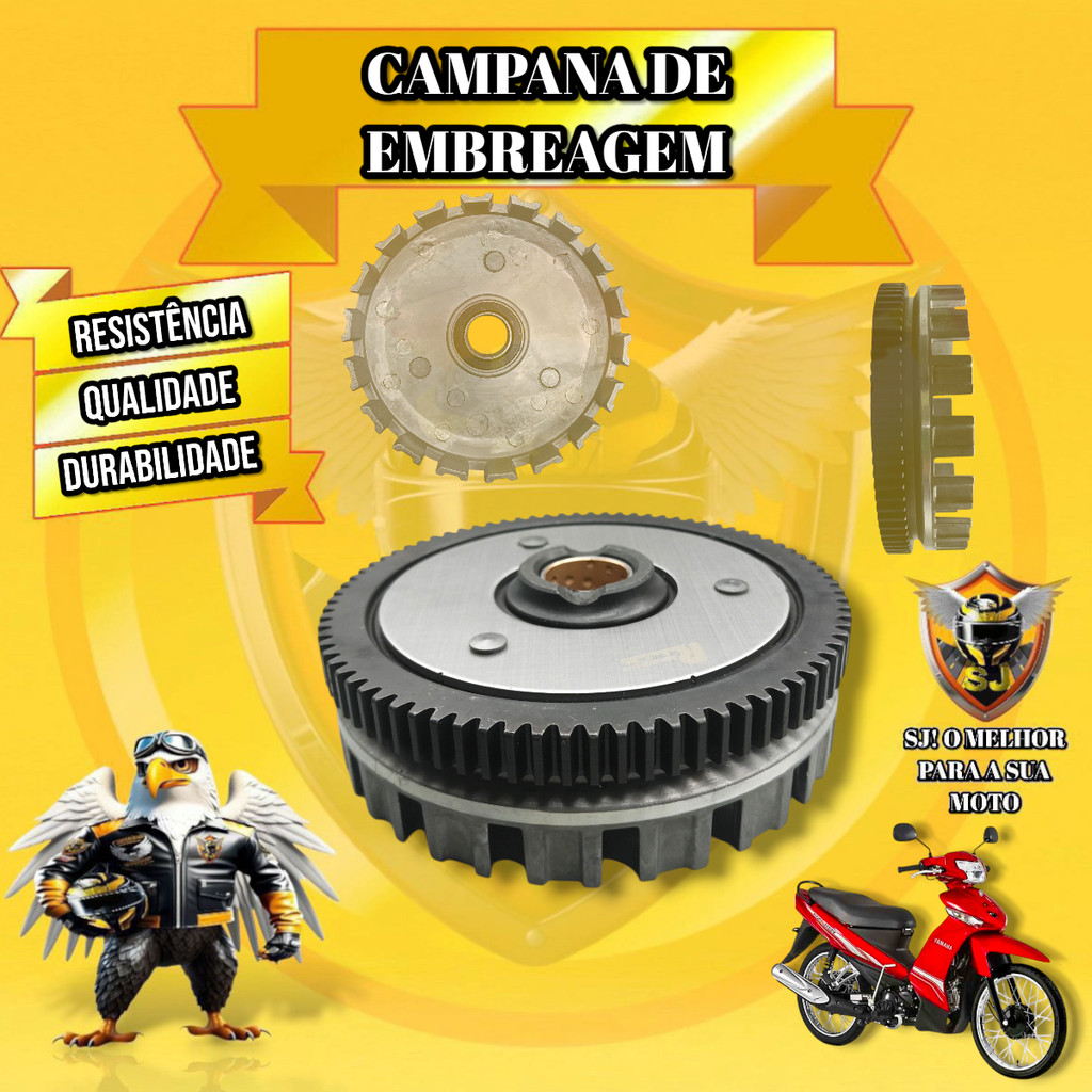 Campana de Embreagem Yamaha Crypton T115 2009 Á 2011 K/Ed